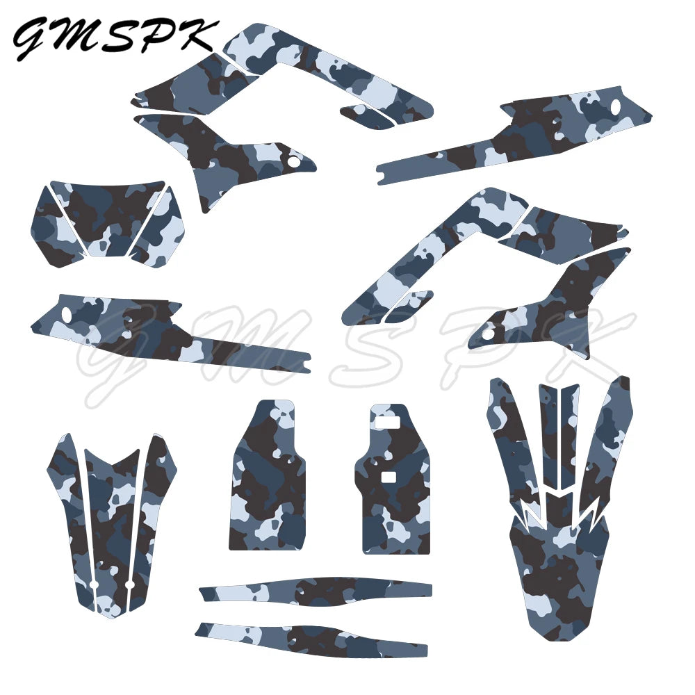 Motocross Team Graphics Background Decal Sticker Kits for Sur-Ron Storm Bee 2023–2024 – Custom Number & Name – PVC – 24 Styles – Glossy / 3D – $70–$92