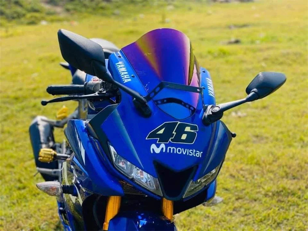 Motorcycle Sport Racing Windshield Windscreen Deflector Visor Viser for YZF R15 V3.0 2019 2020 2021 YZF-R15 V3 YZF R125 YZF-R125 – MIXTER PC Plastic Black Smoke Transparent Silver Carbon Rainbow