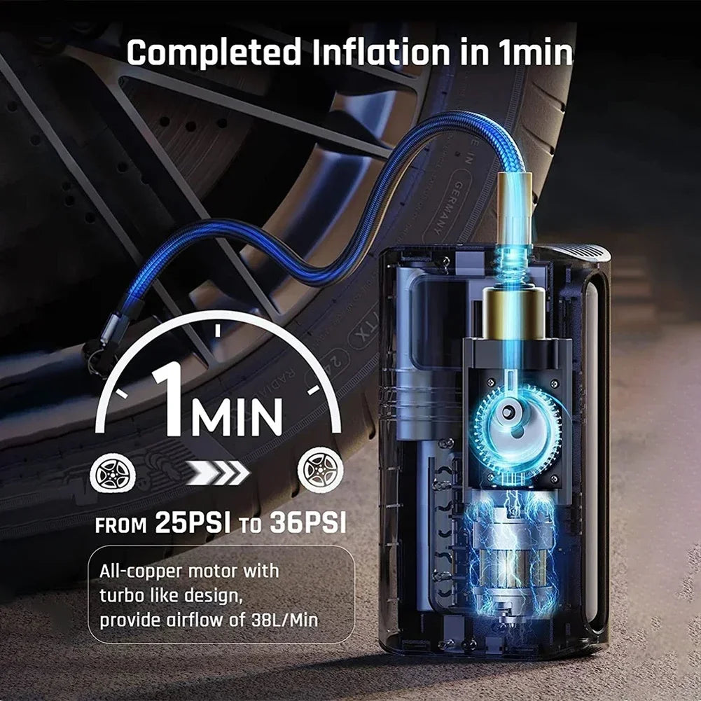 Portable Air Compressor – 150 PSI 12V Digital Tire Inflator