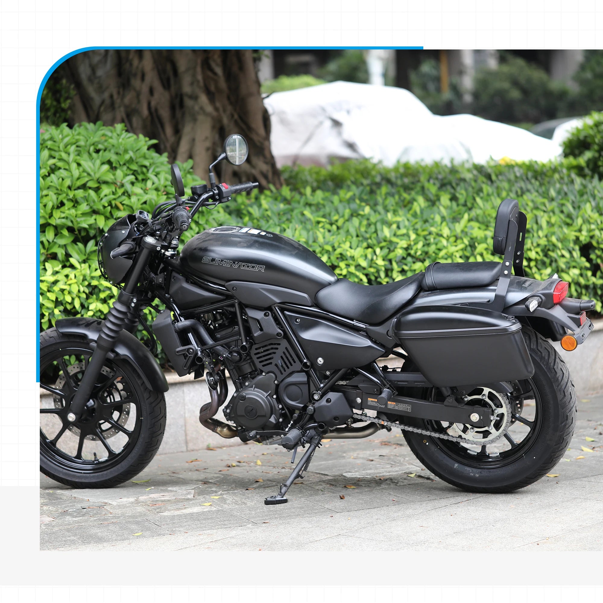 For Kawasaki Eliminator 500 2024 2025 Motorcycle Eliminator 500 Rear Passenger Detachables Backrest Sissy Bar With Cushion Pad