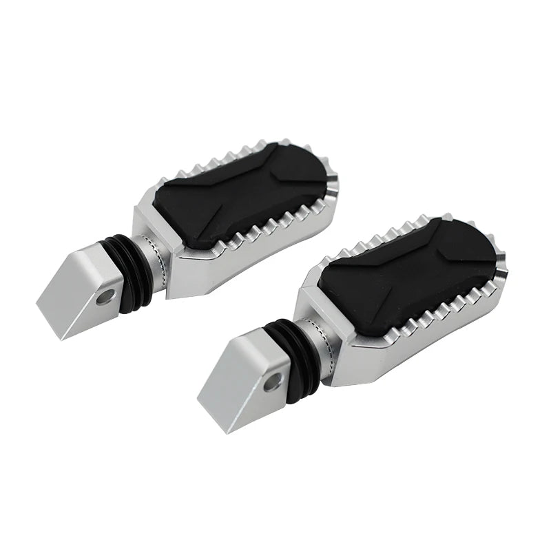 BMW F750GS F850GS F850GS Adventure 2018–2023 Adjustable Front & Rear Foot Pegs – Aluminum + Rubber – Silver or Black – Fixed or 360° Adjustable – $77–$97