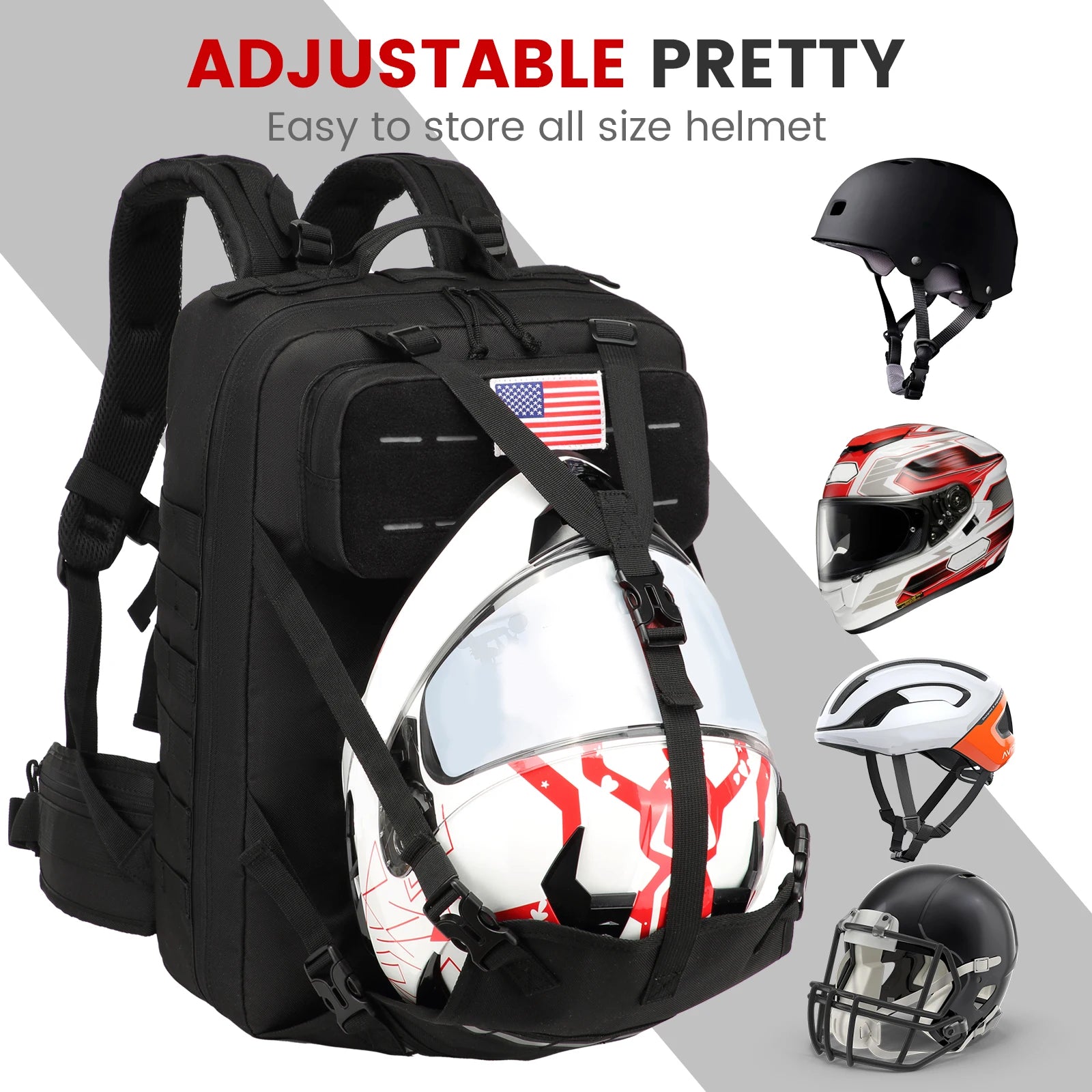 Motorcycle Backpack – 30L Multifunction Helmet & Riding Storage Bag
