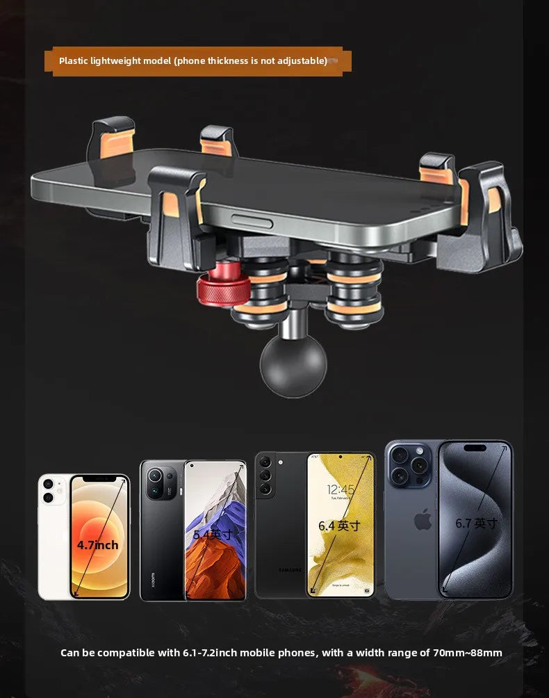 Metal Shockproof Motorcycle Phone Holder 4 Vibration Dampener 15W Wireless Charger Fast Charging Motorbike Bicycle Bike Stand