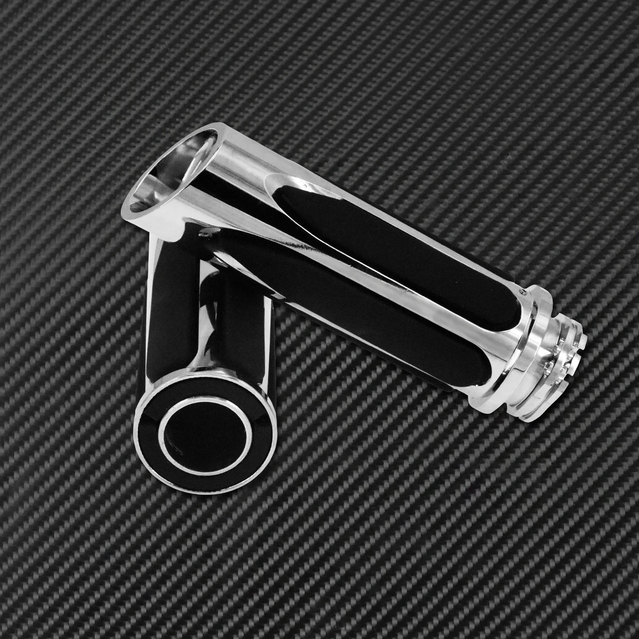 MACTIONS Harley-Davidson CNC Billet Aluminum Motorcycle Handlebar Grips 1" 25mm Rubber Vibration-Absorbing Hand Grips for Harley Touring Road King Sportster XL 883 1200 Dyna Softail V-Rod – 3 Styles (1 Pair)