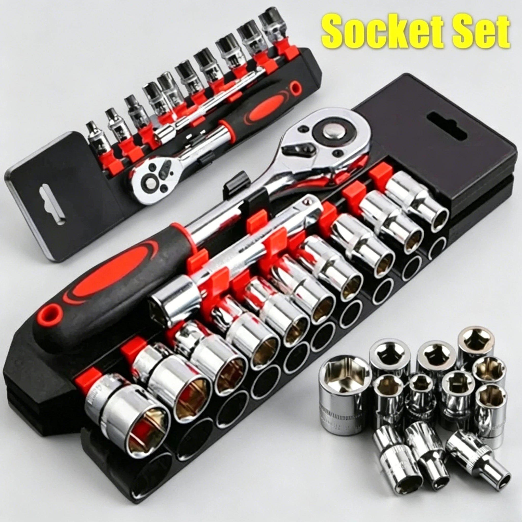 12-Piece Ratchet Wrench Socket Set – 4–13mm Metric – Chrome Vanadium Steel – Motorcycle / Bicycle / Car / Boat – from $20