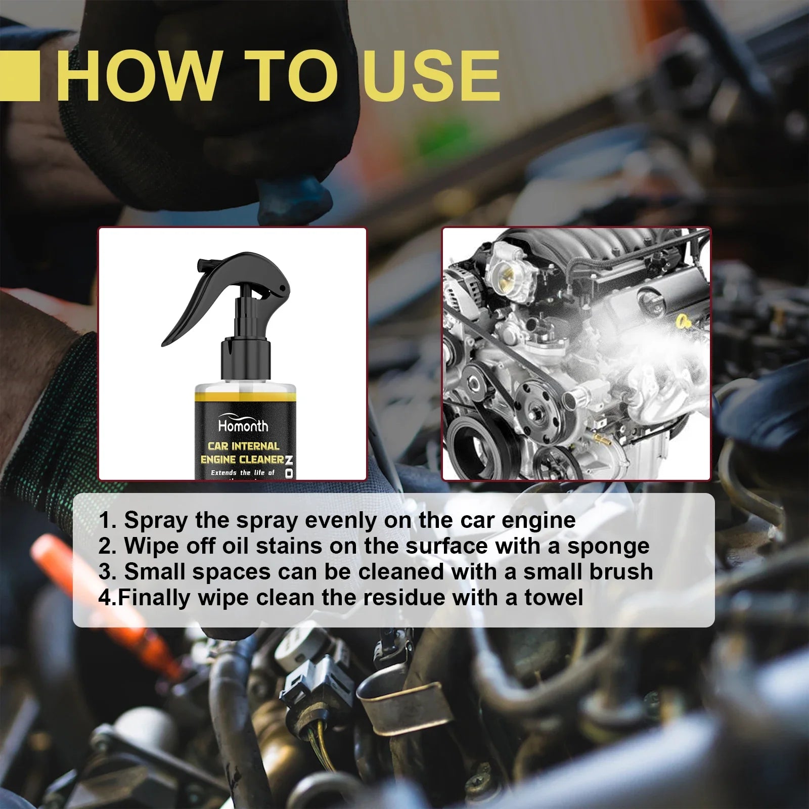 Motorcycle and Car Engine Spray Cleaner