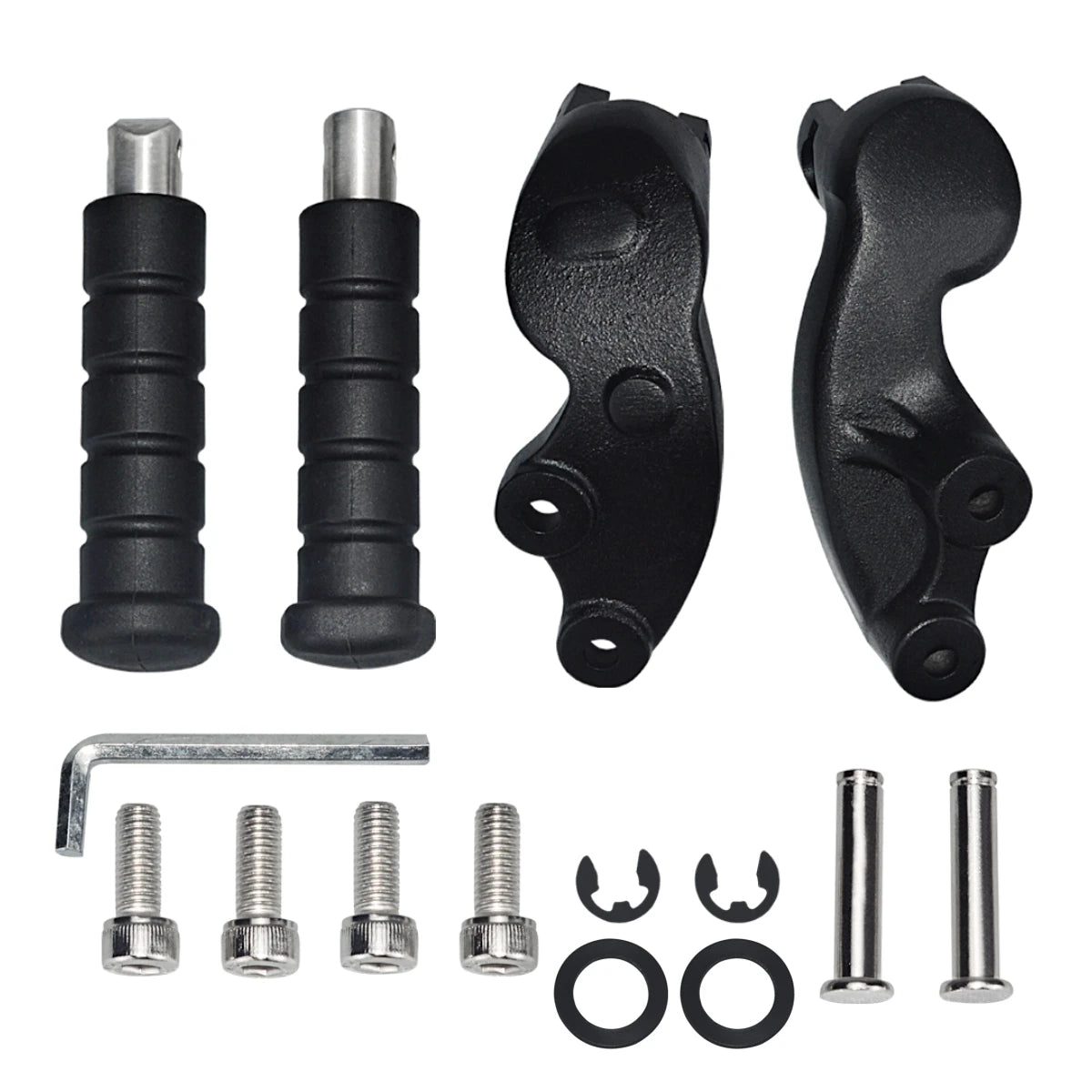 Indian Scout Rear Passenger Foot Pegs + Mount – Scout / Scout Bobber / Scout Sixty / Scout Rogue – 2015–2024 – Foldable Titanium Alloy – Metallic Black or Titanium Gray – $84–$85