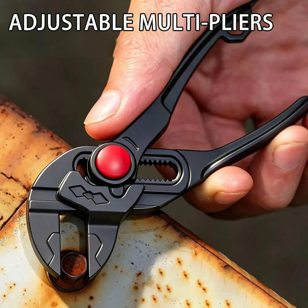 4-Inch Mini Pliers Wrench – Brake Caliper Tools – Rust-Resistant Electroplated Smooth Parallel Jaws Non-Slip Grooved Handle Alloy Steel – Black / Silver – $32