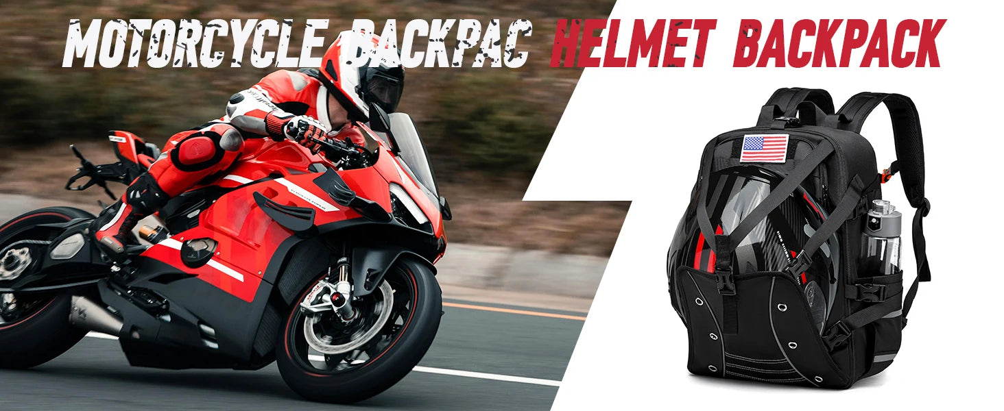 Motorcycle Backpack – 30L Multifunction Helmet & Riding Storage Bag