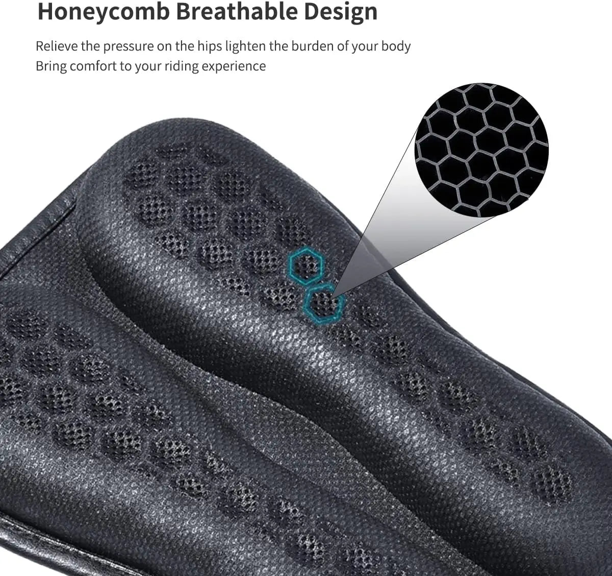 Motorcycle Seat Cushion Shock Absorption Decompression Gel Honeycomb 3D Comfortable Universal Motorcycle Seat Cushion