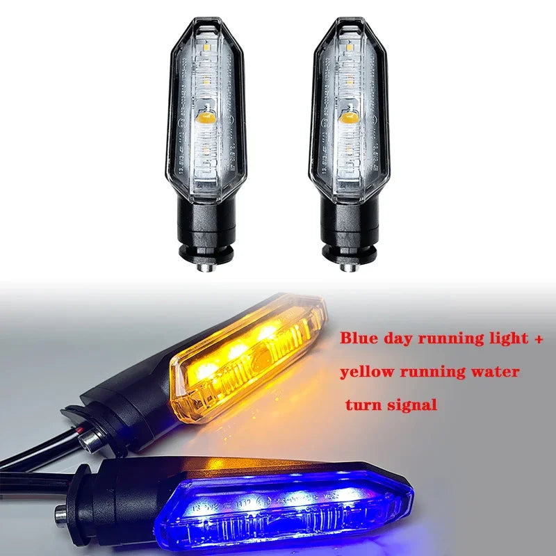LED Turn Signal Bulbs – 12V Dual Color DRL Amber Flowing Motorcycle Light