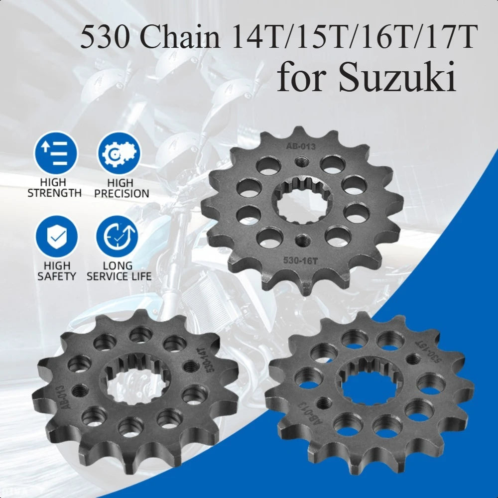 530 Front Sprocket 14T–17T Suzuki GSX