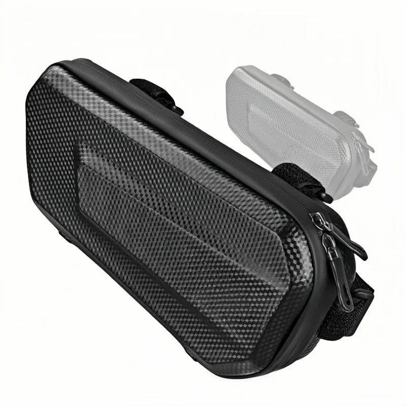 Large Capacity Motorcycle Side Bag Universal No Logo Saddlebag Waterproof Multifunctional Storage Pouch EVA Hard Shell Triangle Bag – Black (Left-B / Right-A / One Pair-AB)