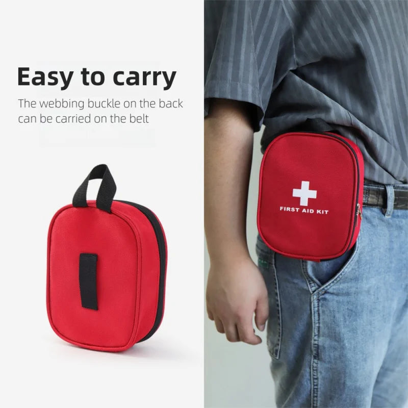 Outdoor Portable First Aid Kit Emergency Bag Household Medicine Storage Bag Partitioned Medical Cabinet Single-Shoulder Backpack