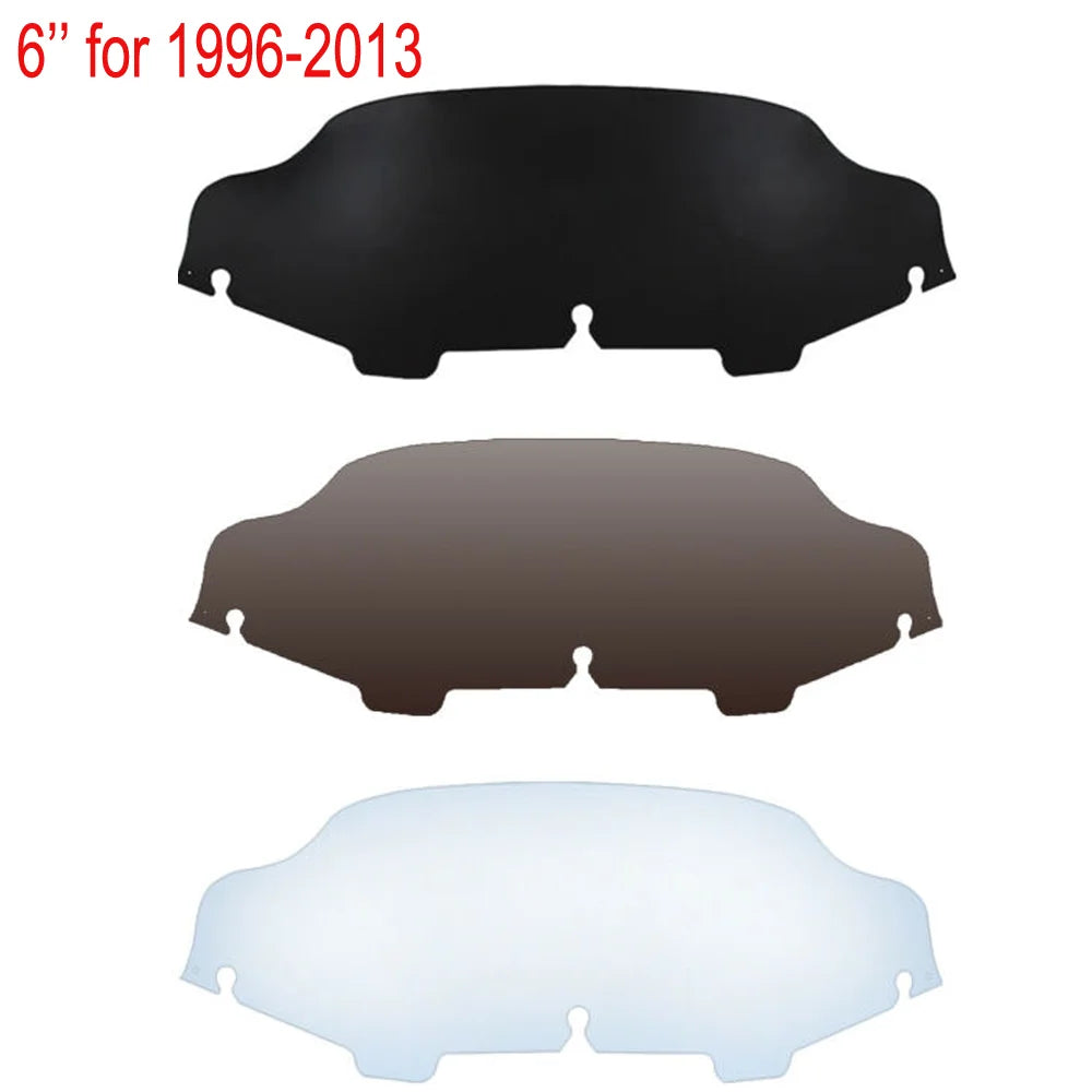 4.5-10.5" Motorcycle Windshield Fairing Windscreen for Harley Touring Electra Street Glide Ultra Limited 96-2022 Wind Deflector – TrichTu Mount ABS Black Clear Smoke 4.5in 6in 7in 8in 9in 10.5in