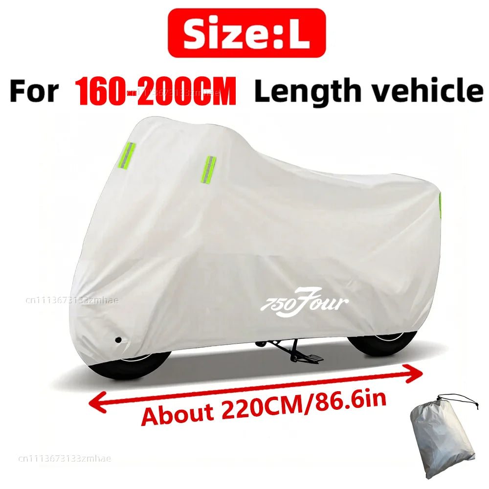 For Honda CB750 CB 750 Hornet 2023 Motorcycle Cover Waterproof Heavy Duty Outdoor Rain Dust Sun Protector – 190T Polyester PU Anti-UV Silver M-4XL