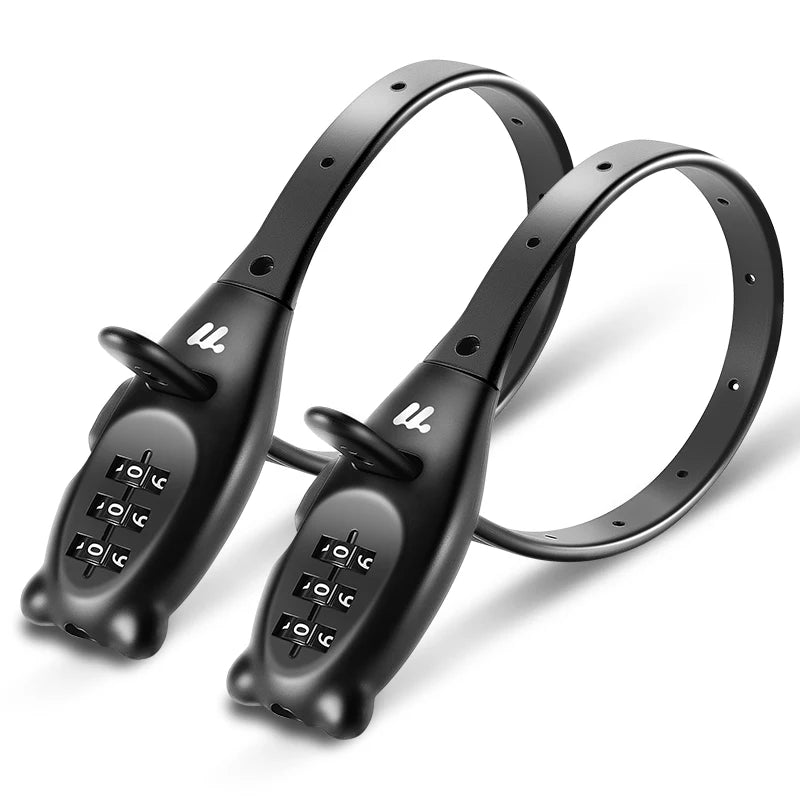WEST BIKING Bicycle Lock Portable Cable Zinc Alloy Lock Motorcycle Helmet Password Lock Safety Anti-Theft Adjustable Rope Lock