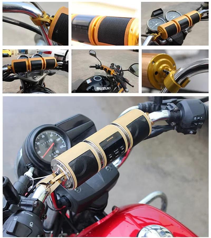 Motorcycle Speakers – Bluetooth Stereo, MP3 & FM Radio Sound System