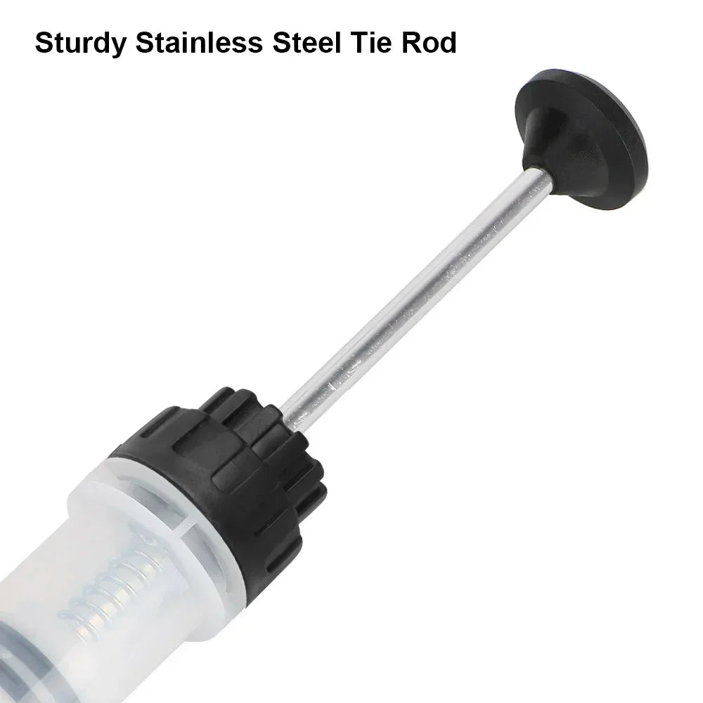 200cc Car Oil Change & Brake Bleeder Fluid Pump Extractor Filling Syringe Bottle – Brake Bleeding Tools for Universal Truck Motorcycle Vehicle – Black – $11