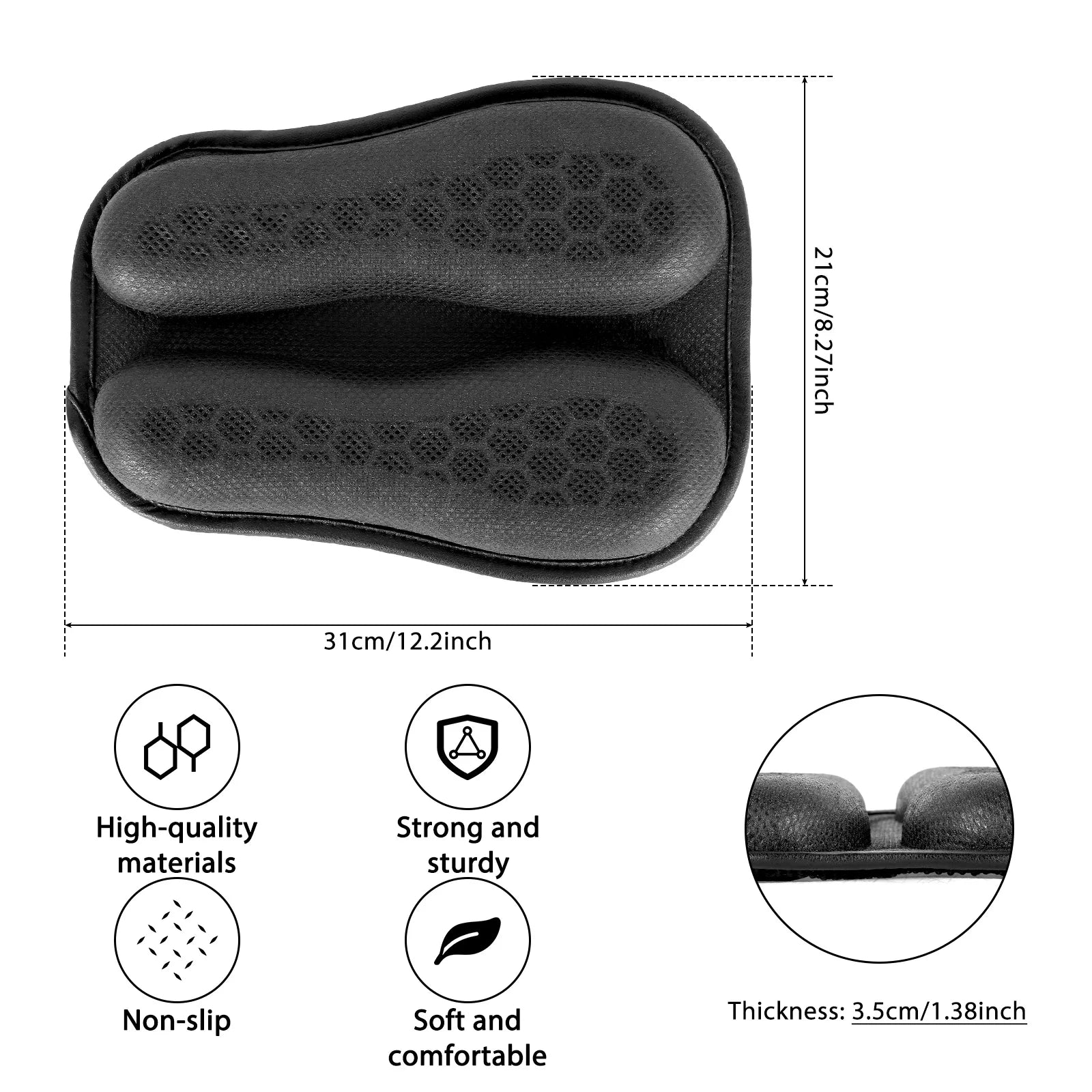 Motorcycle Seat Cushion – 3D Honeycomb Gel Pad Anti-Slip