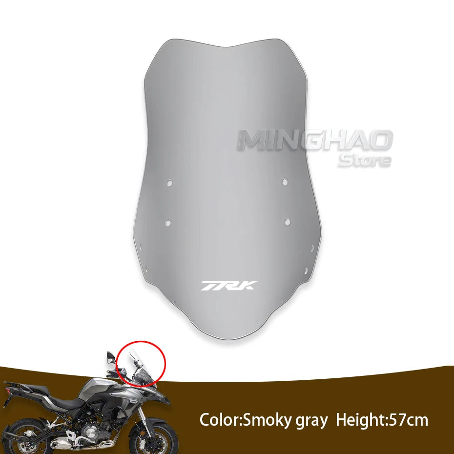 Motorcycle Windshield – Double Bubble Wind Deflector for Benelli TRK502/TRK502X