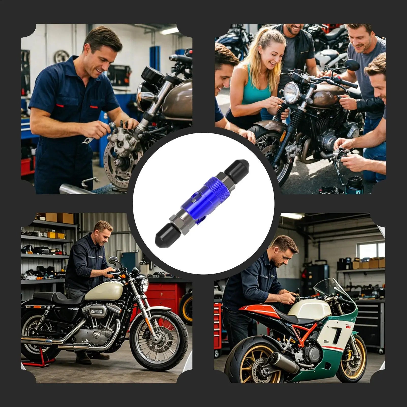 Motorcycle Brake Line Quick Disconnect Fitting – Brake Line Tools – Oil Cutoff Port Connector for Motorbike and Race Car Hydraulic Brake System – Red Silver Blue Black – from $29