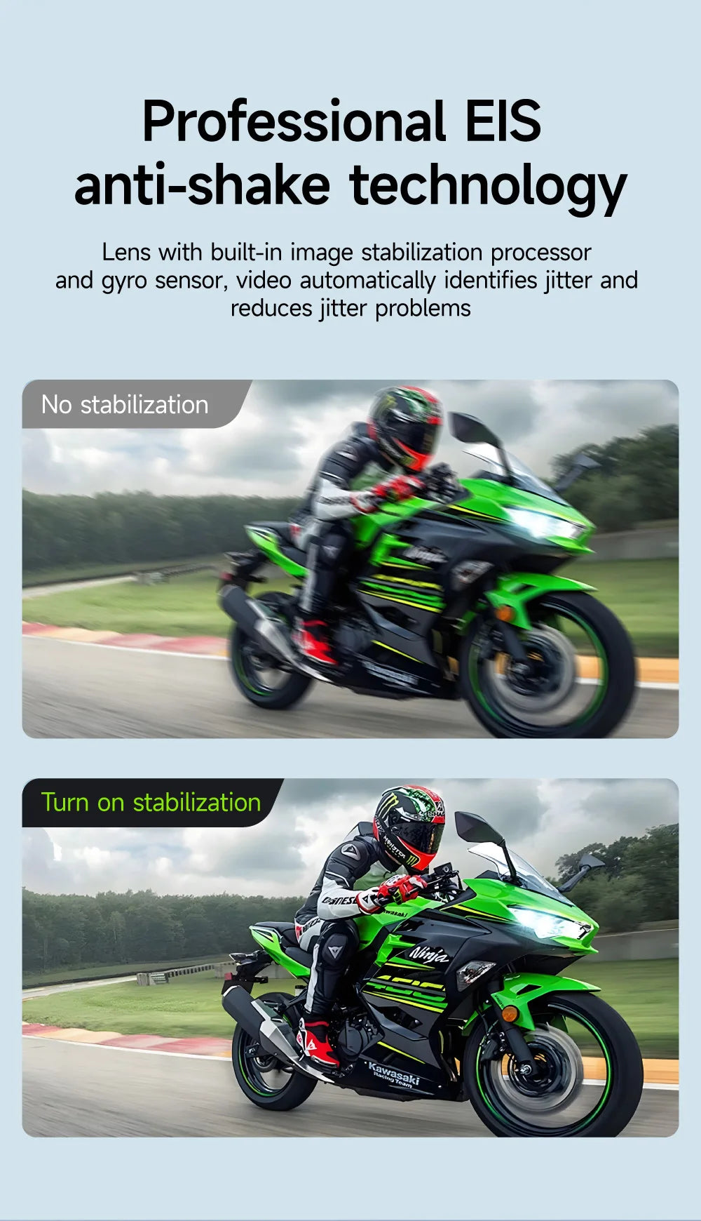 JIUYIN Dual Lens Motorcycle Dash Cam 720P/1080P Front & Rear Waterproof WiFi Night Vision Loop Recording Motorcycle Camera DVR Black Box G-Sensor
