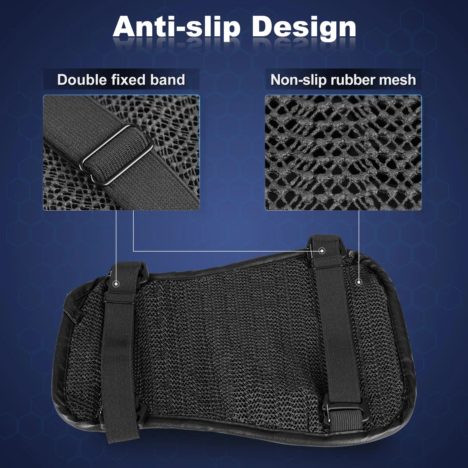 3D Honeycomb Gel Motorcycle Seat Cushion Non Slip Pressure Relief Ride Seat Pad Comfort Moto Riding Accessory