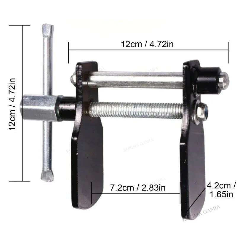 Vanadium Steel Disc Brake Pad Spreader – Brake Disc Tools – Brake Caliper Press Piston Compressor Reset Tool for Car and Motorcycle – 0–75mm – Silver – $29