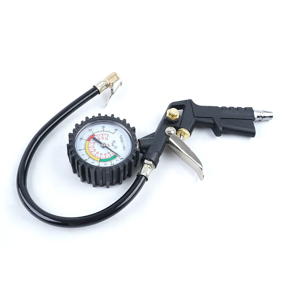 0–16 Bar Tire Pressure Gauge – High-Precision Dial Tire Inflator for Car, SUV, Motorcycle & Bicycle