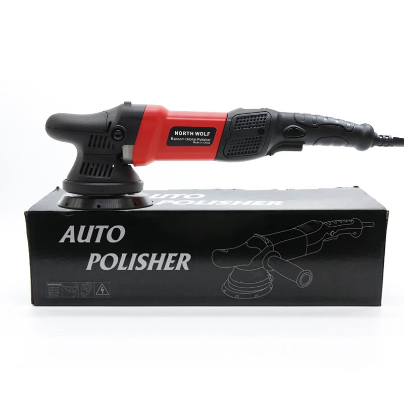 DETAILING North Wolf 900W Dual Action Car Polisher – 15mm / 21mm Orbit – 5" / 6" Pad – 6-Speed – 110V US / 220V EU – Machine Only or Set – CE Certified – $171–305