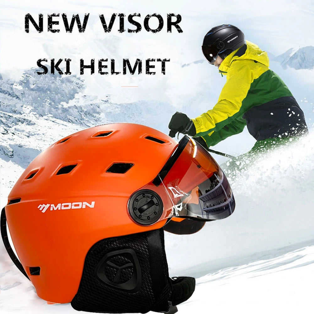 Ski and Snowboard Helmet with Integrated Goggles