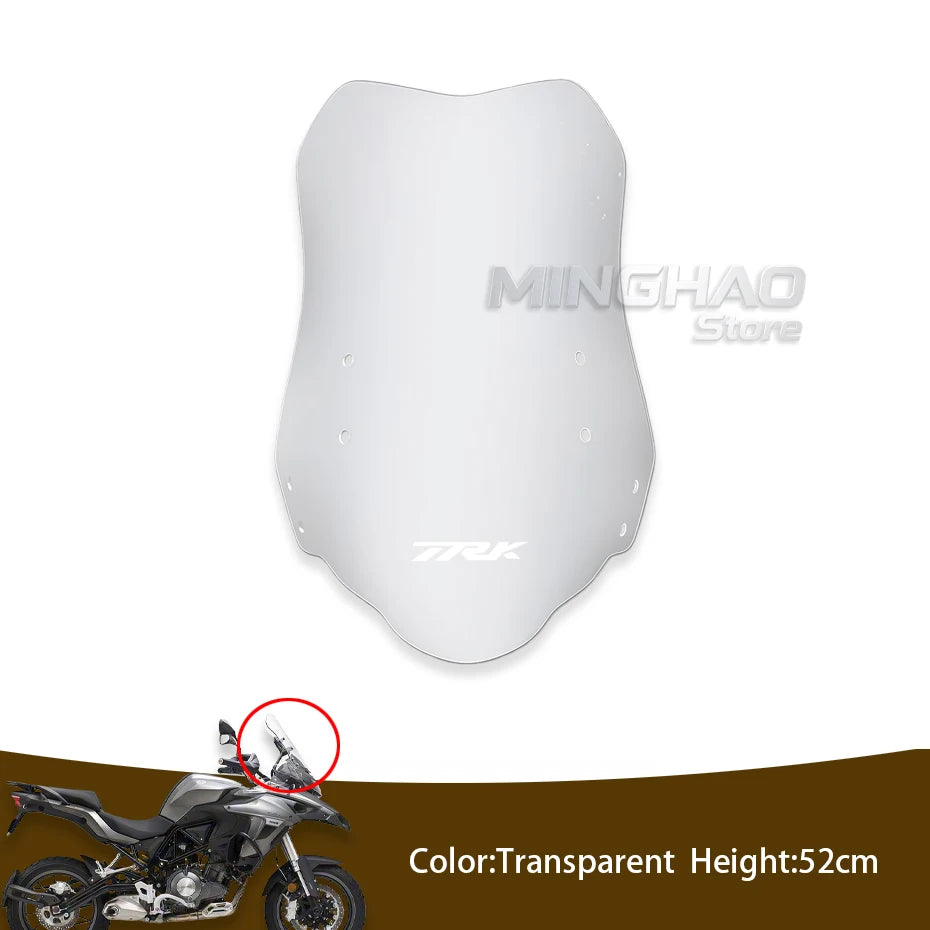 Motorcycle Windshield – Double Bubble Wind Deflector for Benelli TRK502/TRK502X