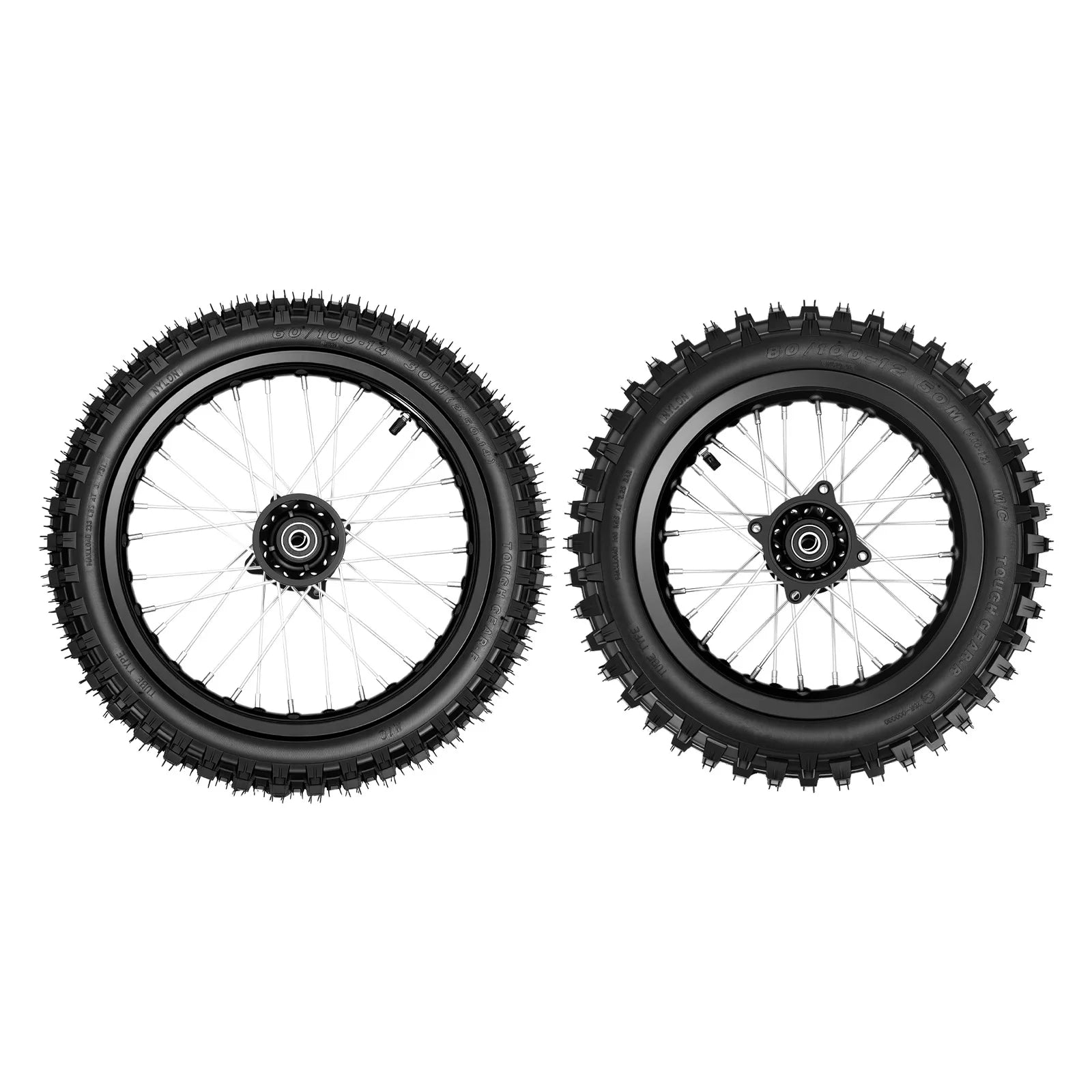 Dirt Bike Tires – 60/100-14 Front & 80/100-12 Rear Wheel Tire Set