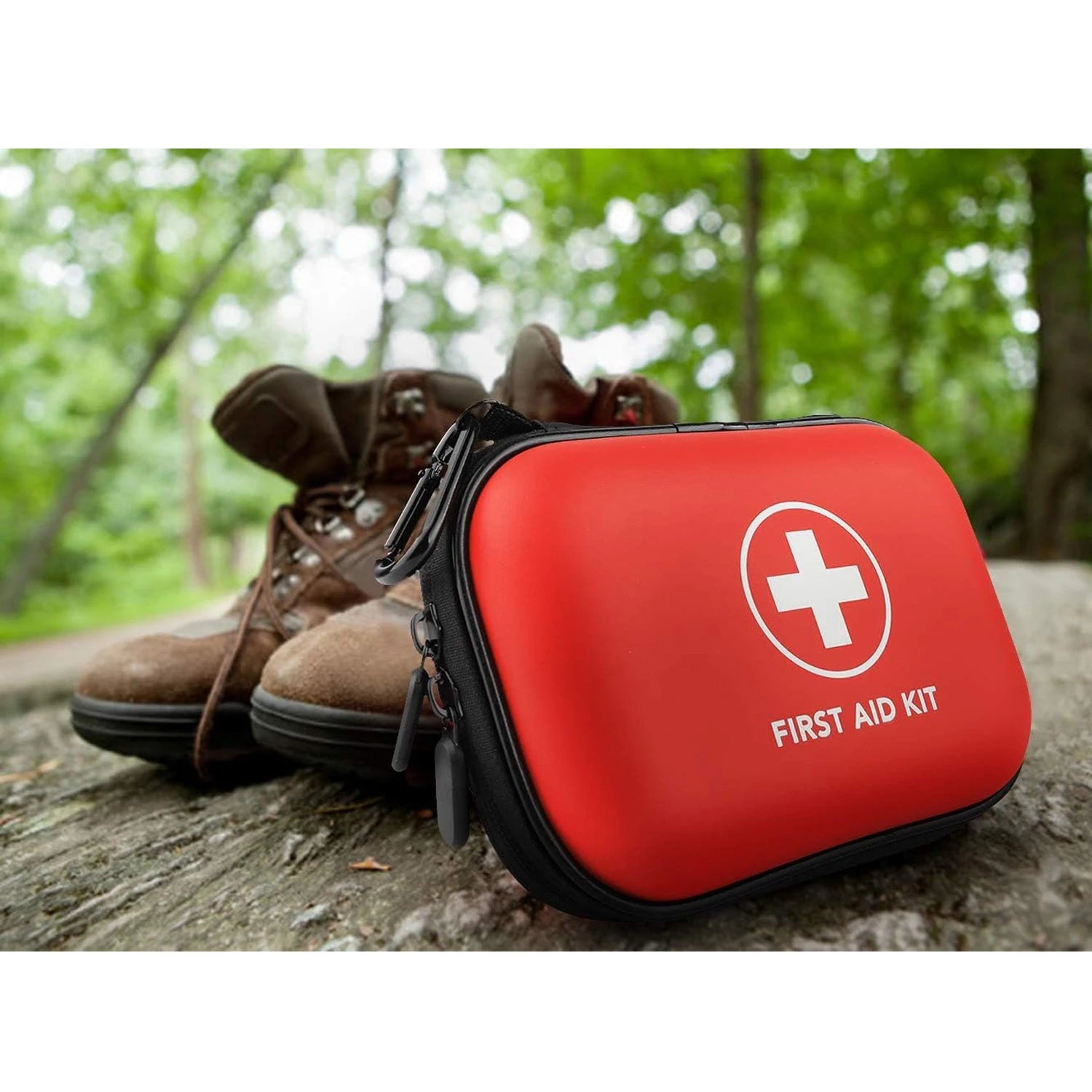 Sanke Rescue 103-Piece First Aid Kit Compact Waterproof EVA Case with Carabiner for Camping Hiking Motorcycle Bike Travel Home