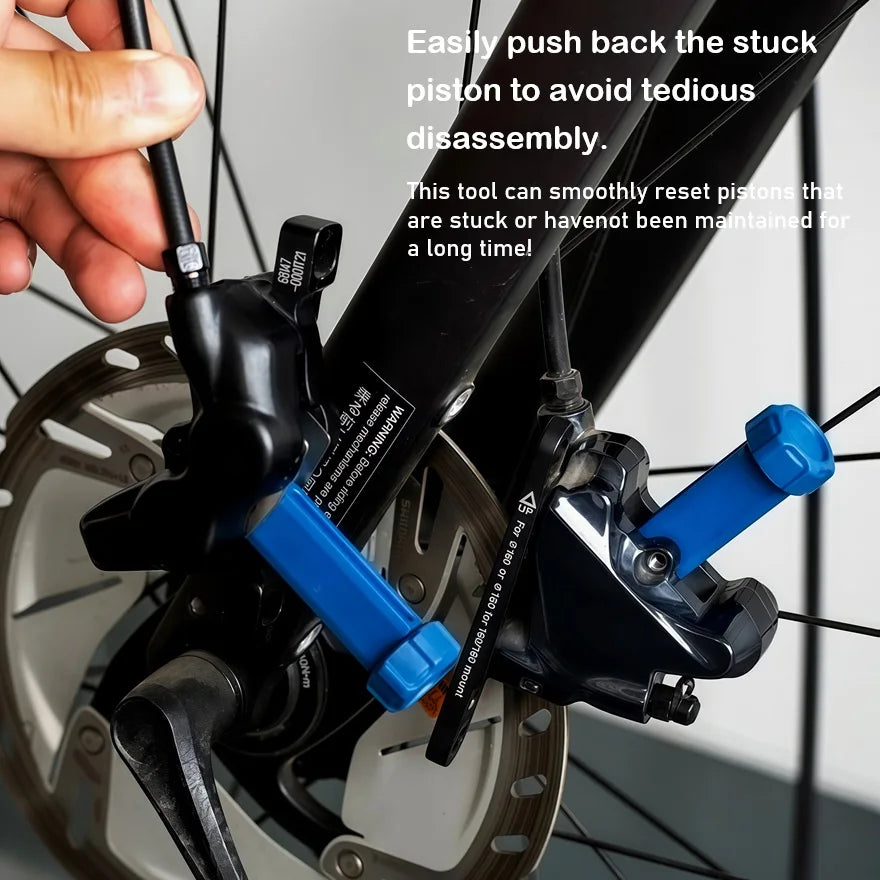 2-in-1 Brake Pad 360° Rotatable Spreader Tool – Brake Caliper Tools – Disc Caliper Piston Reset for Bicycle & Vehicle PA6 Carbon Steel – 1 / 2 / 4 Pcs – from $7