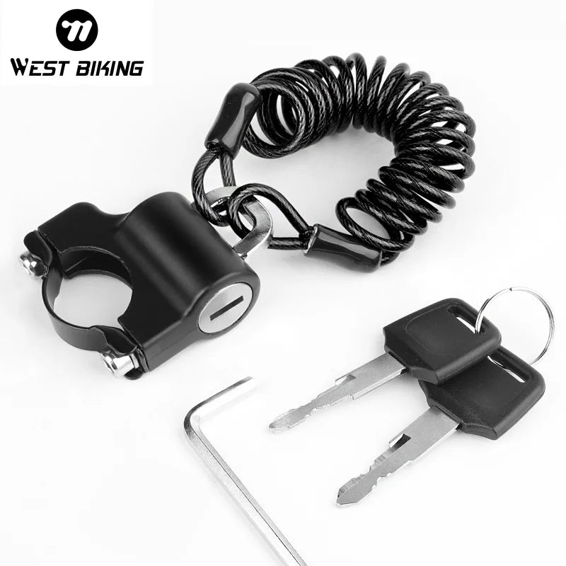 WEST BIKING Mini Bike Helmet Lock Portable Aluminum Alloy Bicycle Motorcycle Anti-theft Safety Lock MTB Road Bike Accessories