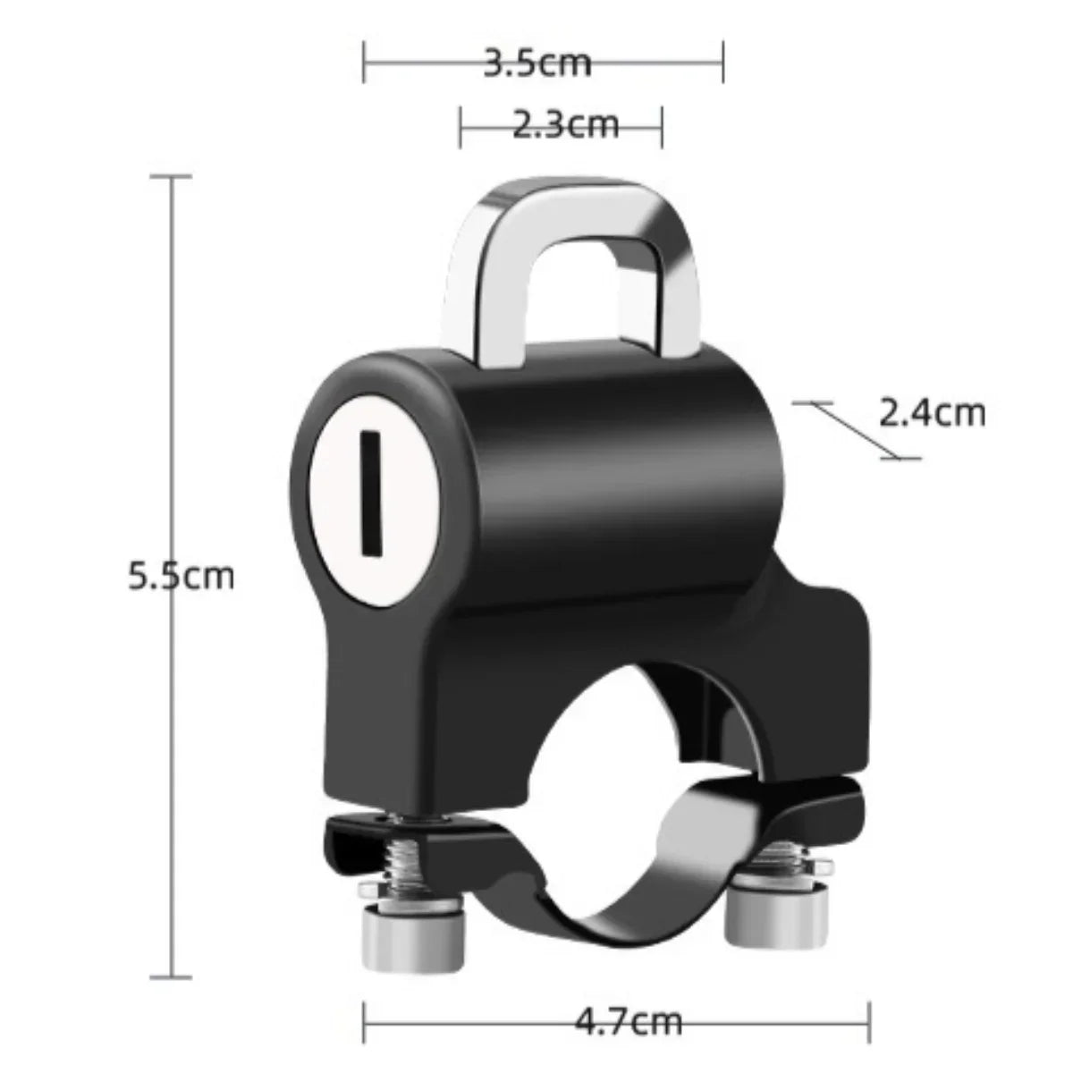 Universal Motorcycle Helmet Lock Security Anti-Theft Fixed Helmet Lock 22-24mm Handlebar Brake Handle Solid Lock Moto Accessory