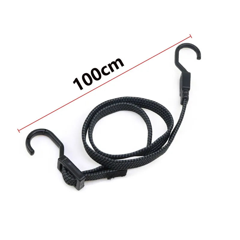 Motorcycle Luggage Strap Bungee Cord with Hooks Elastic Tie Down for Bike Helmet Cargo Net Rope Bicycle Rack Securing Accessorie