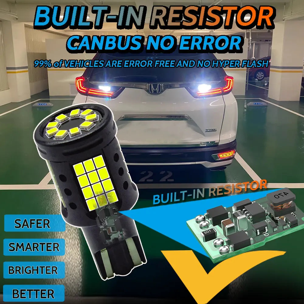 LED Turn Signal Bulbs – 2500LM W16W WY16W 921 T15 CANBUS LED Bulbs