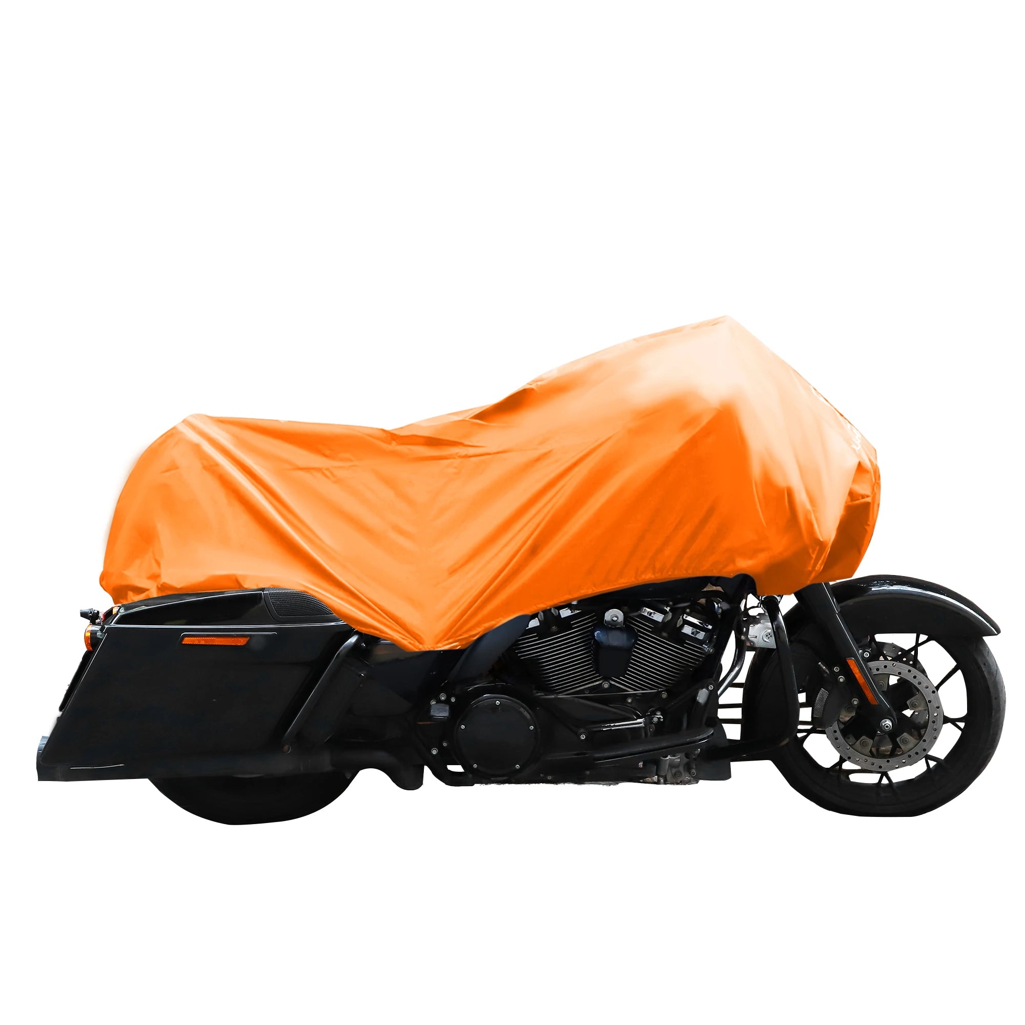 X Autohaux 210T Half Motorcycle Cover Travel Waterproof Outdoor Dustproof Rain Dust Anti UV Motor Scooter Protector Cover M L XL – 210T Polyester PU Silver Adjustable Elastic Band with Carry Bag