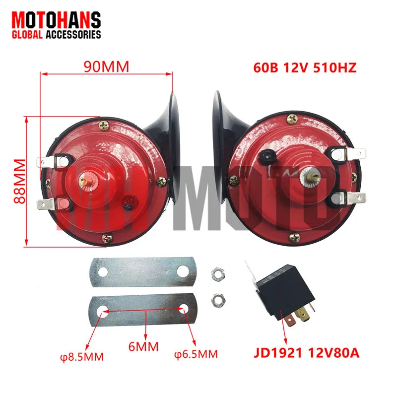 Motorcycle Horn – 12V 510Hz Super Loud Train Horn