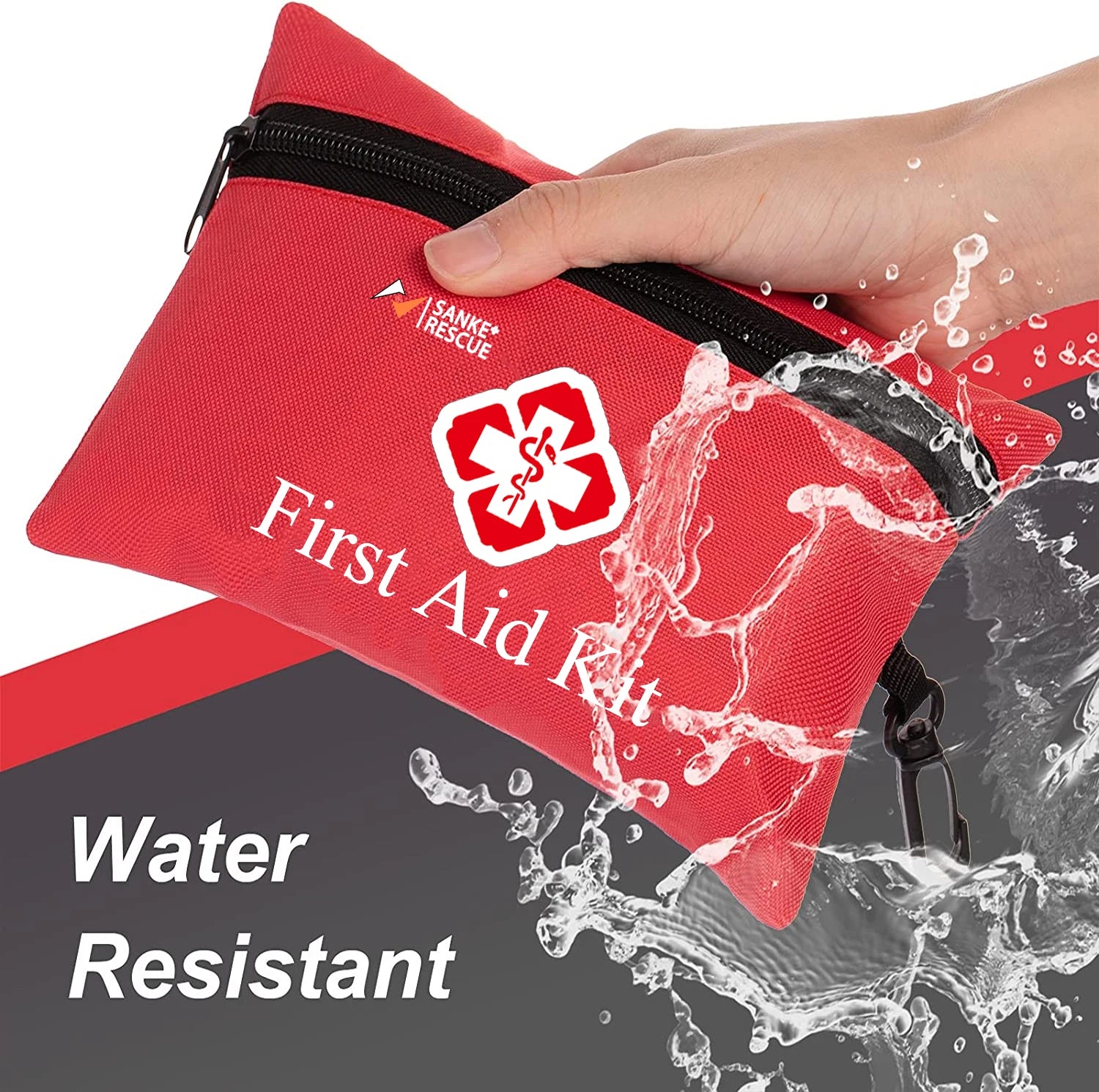 Sanke Rescue Multi-Purpose First Aid Kit 26 to 330 Pieces Waterproof Nylon Bag for Outdoor Hunting Hiking Camping Motorcycle Travel Home