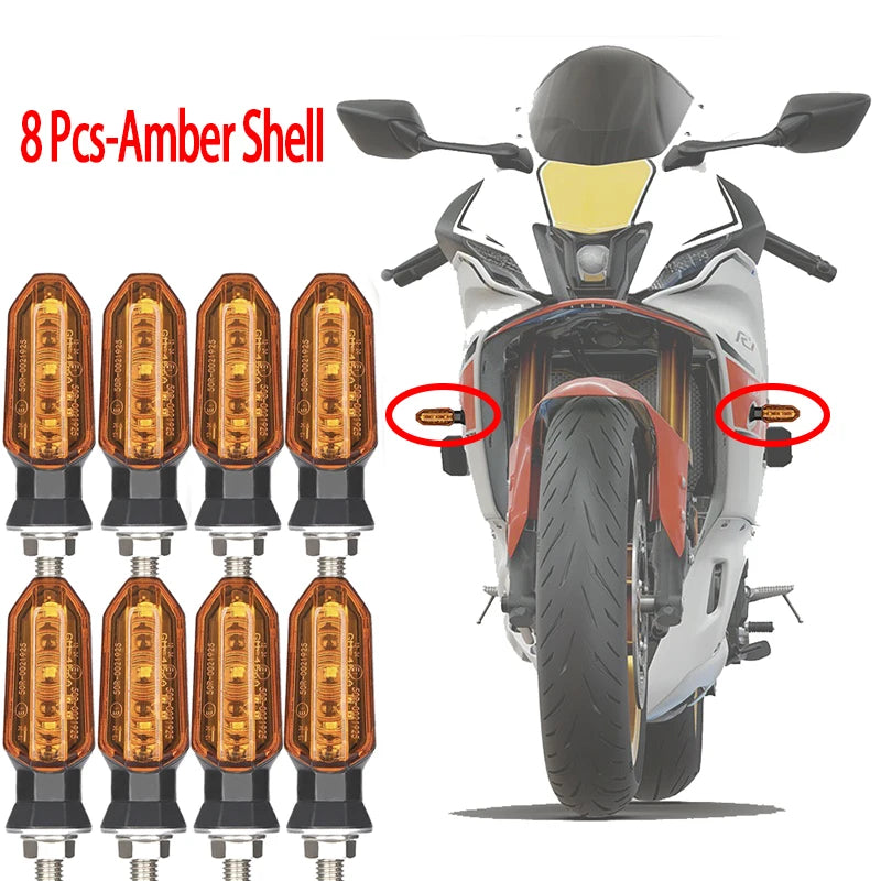 LED Turn Signal Bulbs – 8mm Mini Flashing Motorcycle Indicator Lights