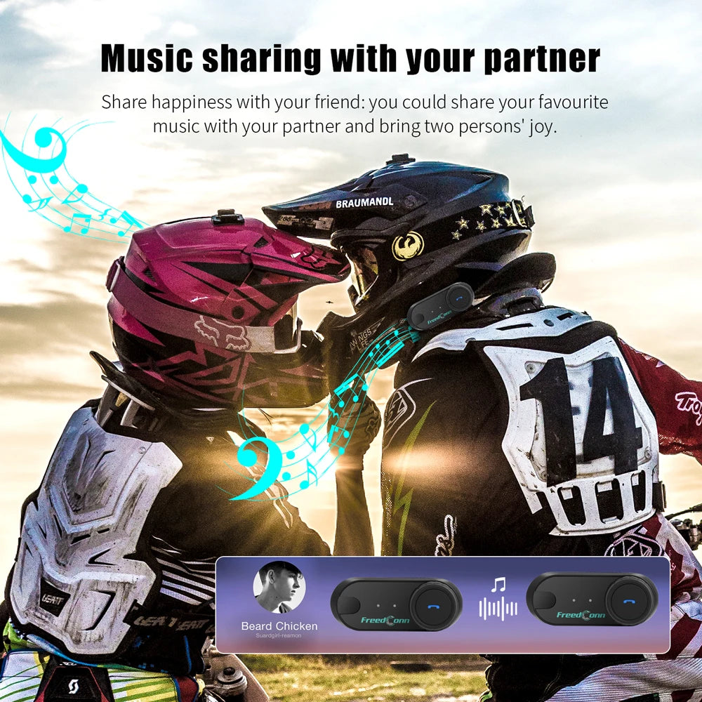 FREEDCONN T-COM VB Motorcycle Bluetooth Intercom – 6-Rider Group