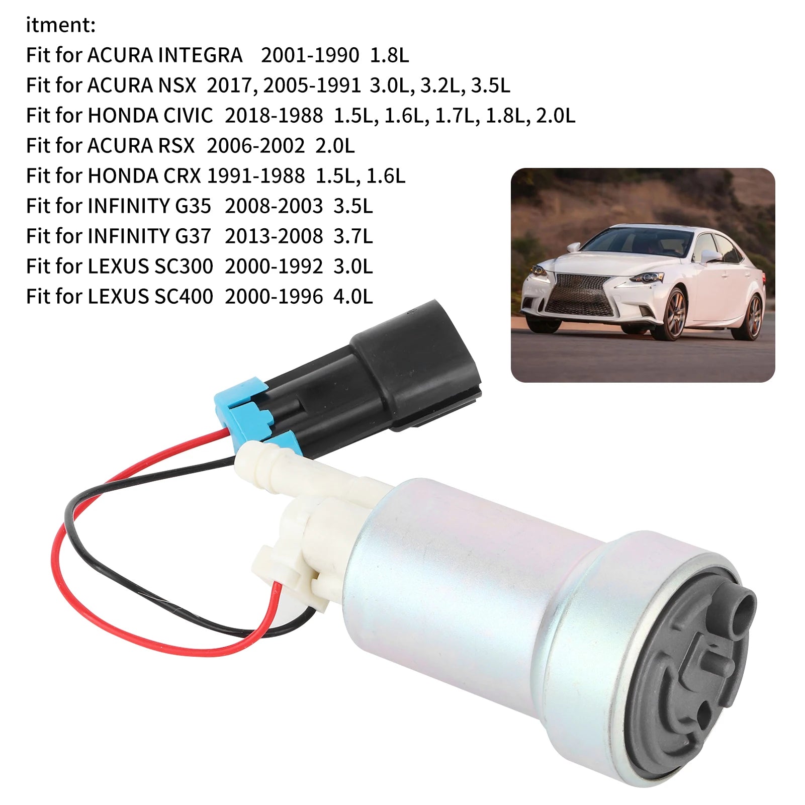F90000274 450LPH Fuel Pump E85 Honda