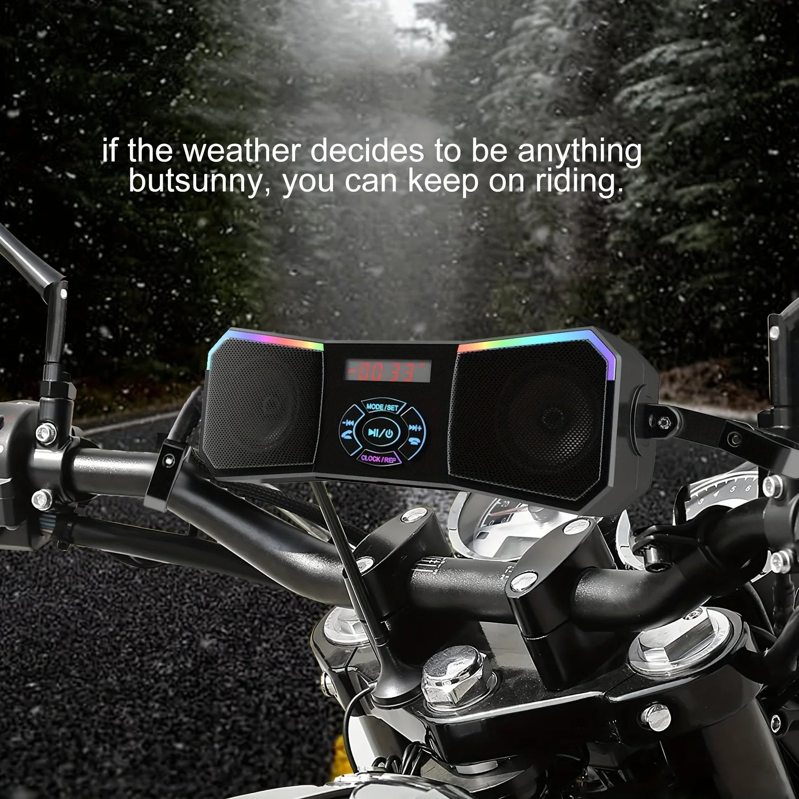 Motorcycle Speakers – Off-Road 12V Wireless Stereo with MP3 & FM Radio