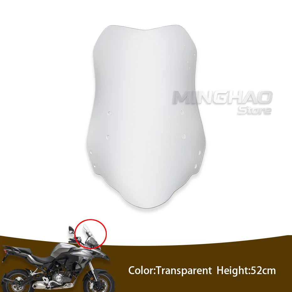 Motorcycle Windshield – Double Bubble Wind Deflector for Benelli TRK502/TRK502X