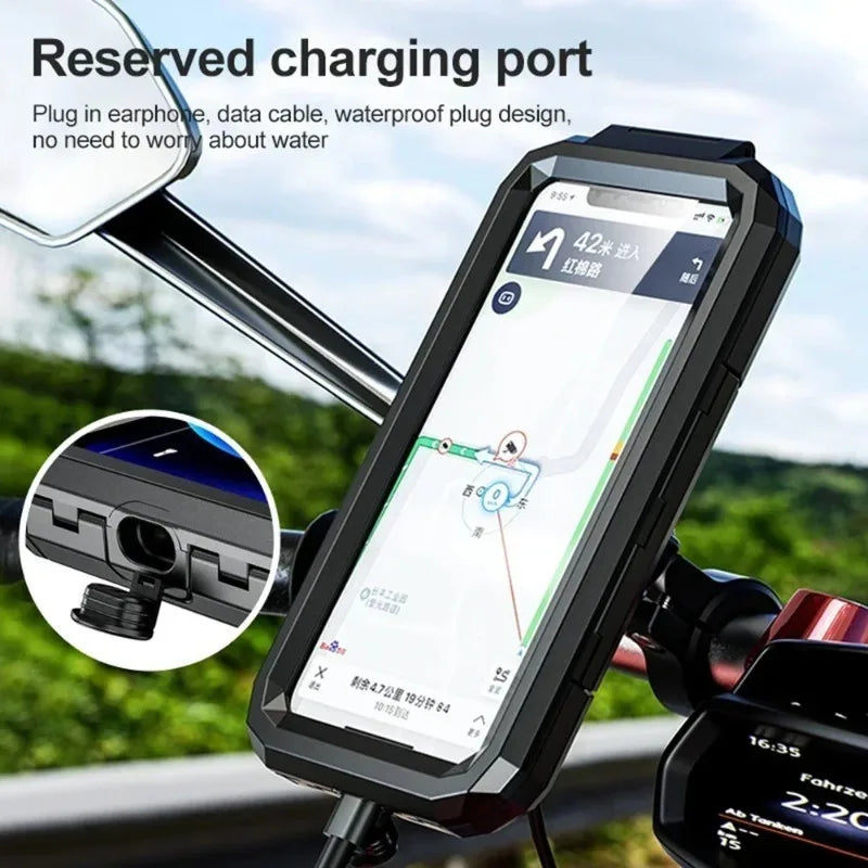 Motorcycle Wireless Charger Holder QC 3.0 Fast Charging Motorbike Phone Waterproof Cellphone Stand For iPhone 17 16 15 Samsung