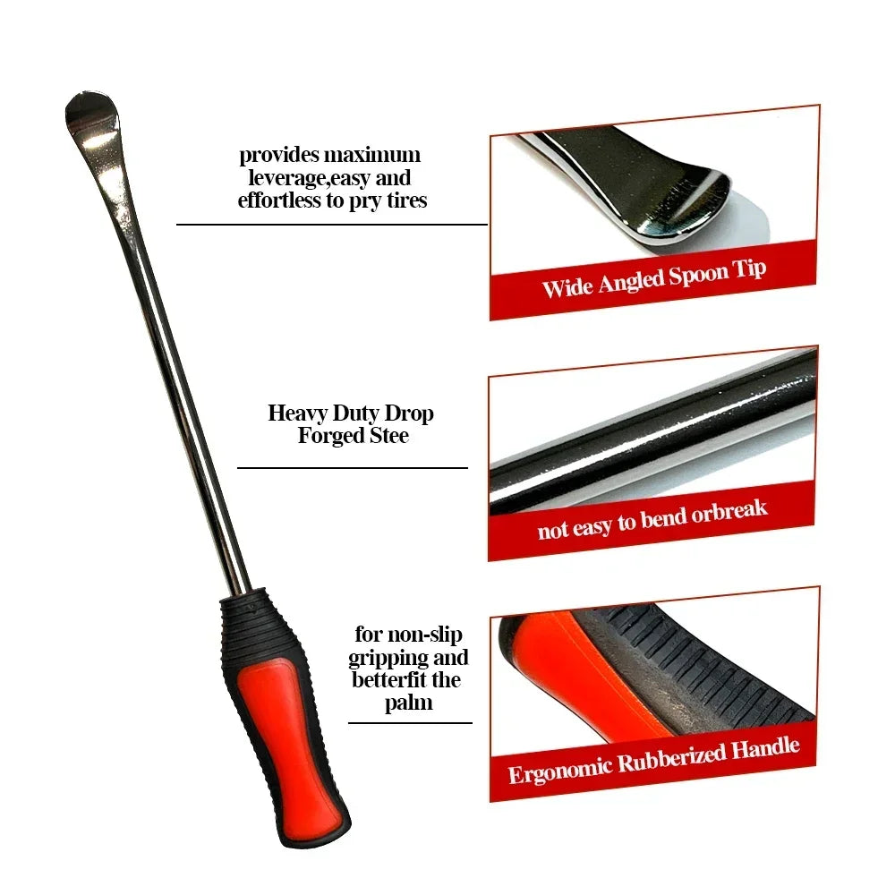 Motorcycle Wheel Rim Protector & Tire Changing Lever Spoon Kit – Wheel Guard with Crowbar – Car Bicycle Universal – from $12